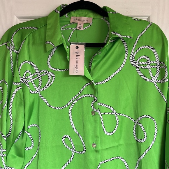 Fun Philosophy button up. Size LG - Picture 2 of 2